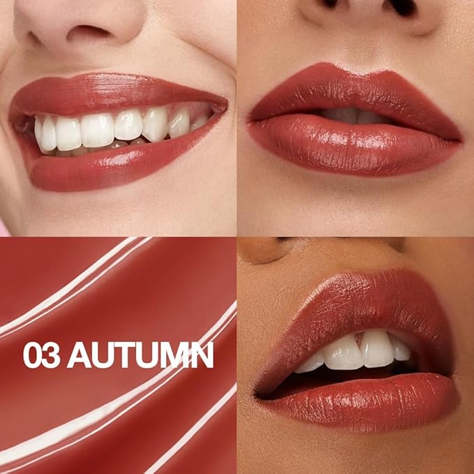 2Pcs Tinted Lip Balm Moisturizing Lipstick – Warm Orange Brown & Deep Rose Color Bean Paste Sheer Hydrating Lip Color for Dry Lips Nourishing Lip Balm for All Women with a Subtle Natural Scent