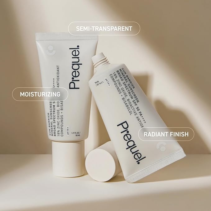 Skin Sun Barrier Mineral Sunscreen SPF 50. PA++++ Broad Spectrum Zinc Oxide Sunblock with Semi-Transparent Lightweight Texture. Moisturizing UV Defense for Face. Travel Size, 1.7oz