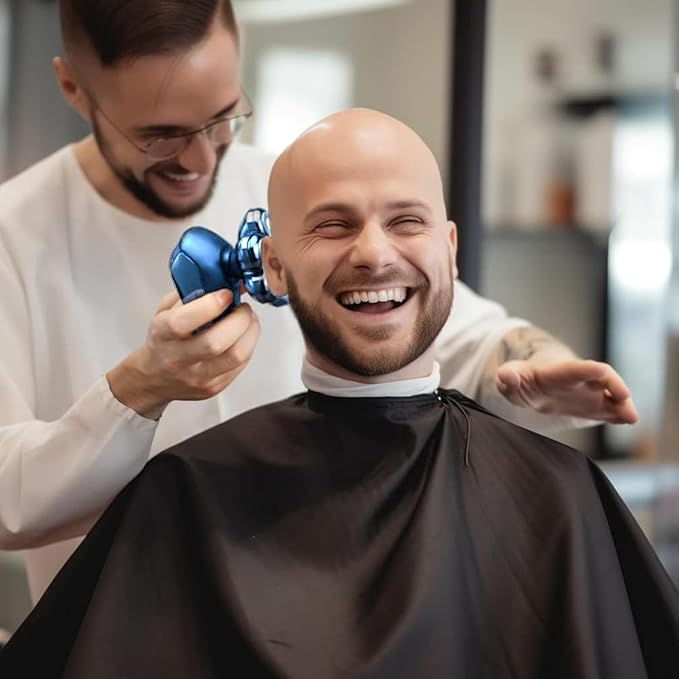 Head Shavers for Bald Men: 5-in-1 Electric Razor - IPX7 Waterproof Shaving Grooming Kit for Balder - Turbo Speed & Precision Blades (Dark Blue)