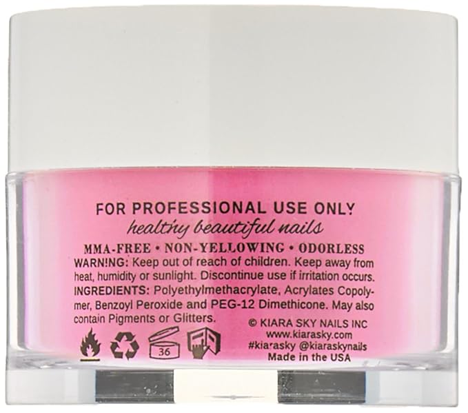 Kiara Sky Long Lasting Nail Dip Powder Pink Tones 1 oz, Pixie Pink Cream
