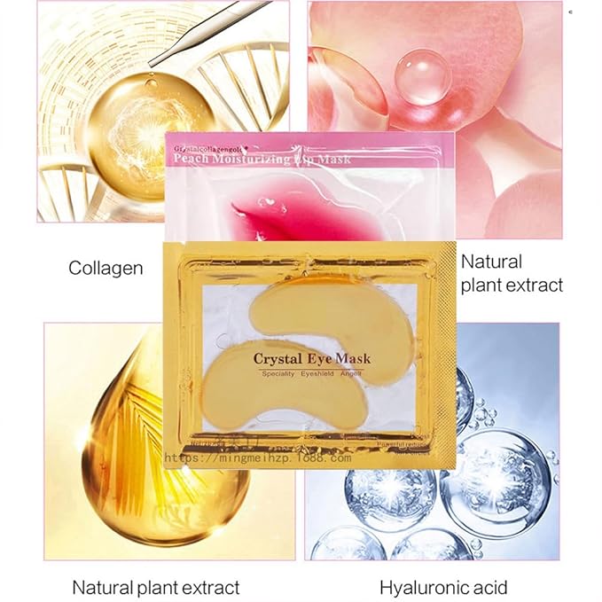 30 Pairs Lip Mask & 24K Gold Gel Eye Masks,Crystal Collagen Eye Patches for Puffy Eyes,Moisture Lip Care Mask Reducing Fine Lines,For Anti-Ageing & Anti Chapped,Effectively Nourishes the Lip&Eye Skin