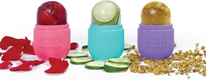 Ice Roller for Face, Ice Face Roller for Eyes, Neck and Cold Therapy for Injuries. Ice Mold for Face Massager, Skin Care. Remove Fine Lines, Shrink Pores, Reduce Acne (Purple)