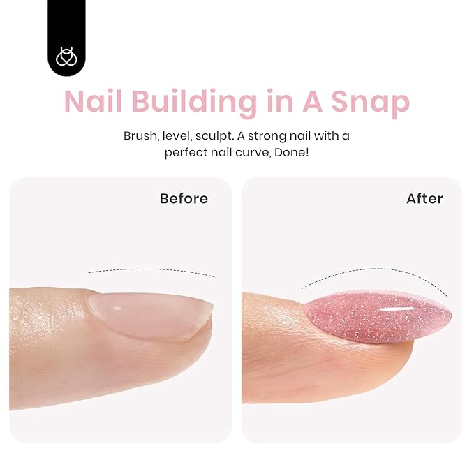 Beetles Builder Gel for Nails 7 in 1 Builder Nail Gel Color Nude Brown for Nails Extension & Building Apex Strengthen Thin Nails DIY Salon at Home Nail Art Base Gel Needed Gift for Women