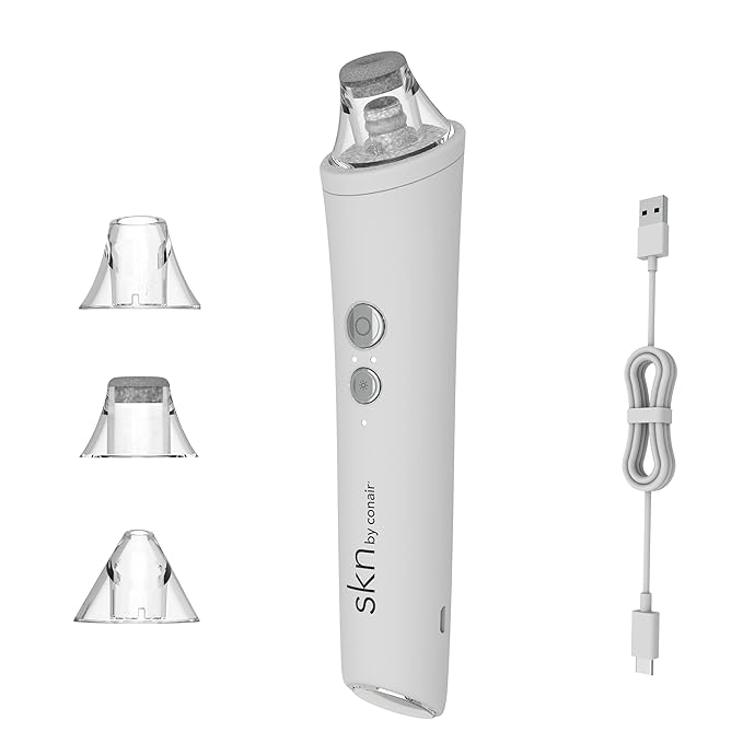 skn by conair Microdermabrasion Facial Tool, Pore Vacuum, Remove Dead Skin Cells and Dirt from Clogged Pores
