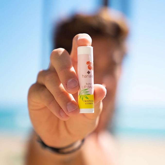 Hanalei Lip Balm and Moisturizer - Natural Kukui Oil, Beeswax Lip Moisturizer - Replenish and Repair Dry, Chapped Lips - Variety Pack (5 Tubes)