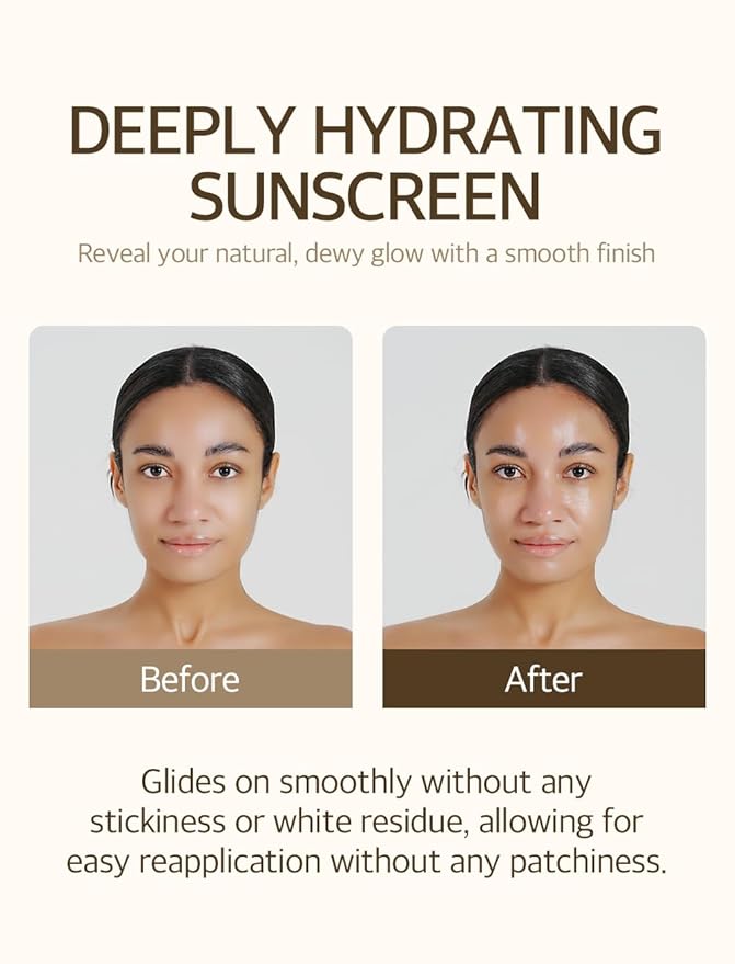 mixsoon Bean Sunscreen 1.69 Fl. Oz. / 50ml SPF 50 Airy Texture Type Lightweight No White Cast For Face Korean Glass Skin Care