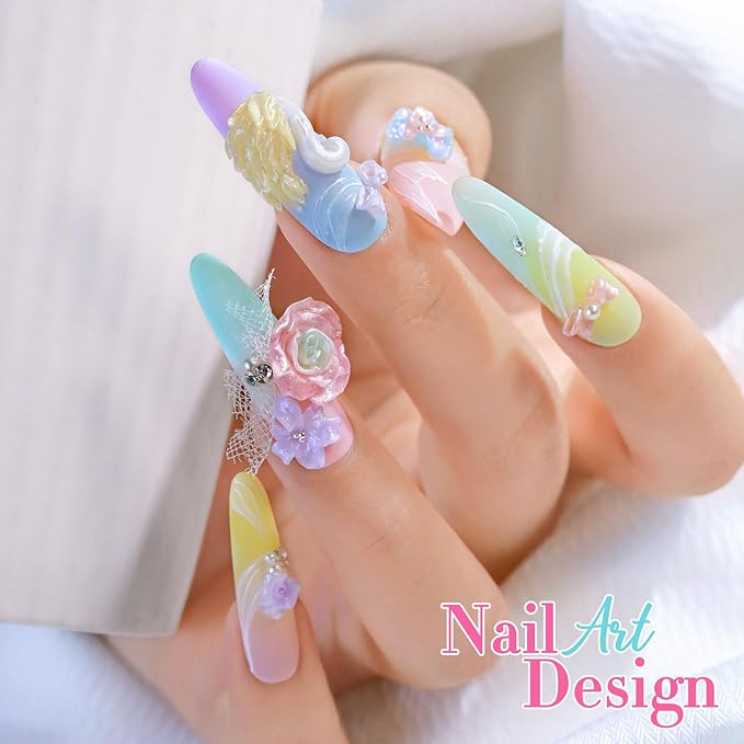 Double Rhythm 3D Nail Gel Pearl Solid Sculpting Gel for Nail Art Non-Sticky Hard for Building Carving Molding Extension Soak Off UV/LED Nail Art Salon Home DIY 0.5 Oz (Light Pink-Silk 03)