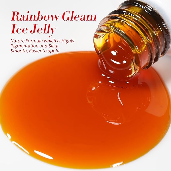 Born Pretty Neon Jelly Gel Nail Polish Glass Crystal Transparent Halloween Collection Soak Off Gel Nail Kit Minicure DIY Gifts 6PCS