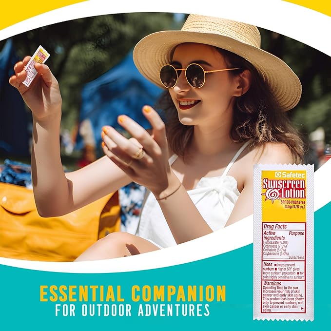 Sunscreen Lotion, SPF30 Protection and PABA Free, Individual Packets of Sunscreens (Pack of 1000) – Travel Size Sun Screen for Outdoors, Bundled with reclosable Homesphere bag