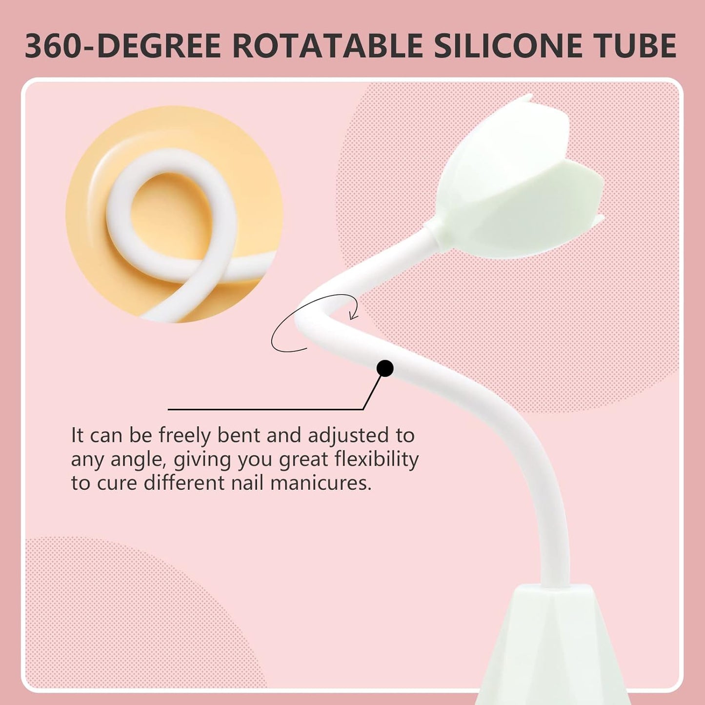 SAVILAND Portable LED Nail Lamp - 21W Gel Lamp, Mini U V Light, Nail Dryer for Polish Glue Gel Kit, Quick Dry Curing for Salon Home DIY Manicure