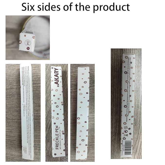 AKARY Freckle Pen Professional Lifelike Face Concealer Point Out Natural Waterproof Longlasting Soft Artificial Freckles Fine Makeup Freckle Pen Life Face Decoration (#04 Dark Brown)