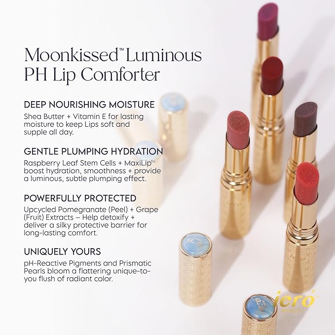 ieró Beauty Moonkissed Luminous PH Tinted Lip Balm w/Shea Butter & Vitamin E, Lip Care Moisturizer, Lip Plumper for Soft & Supple Lips, Paraben Free, Vegan, Sheer Copper Pink w/Bronze Shimmer