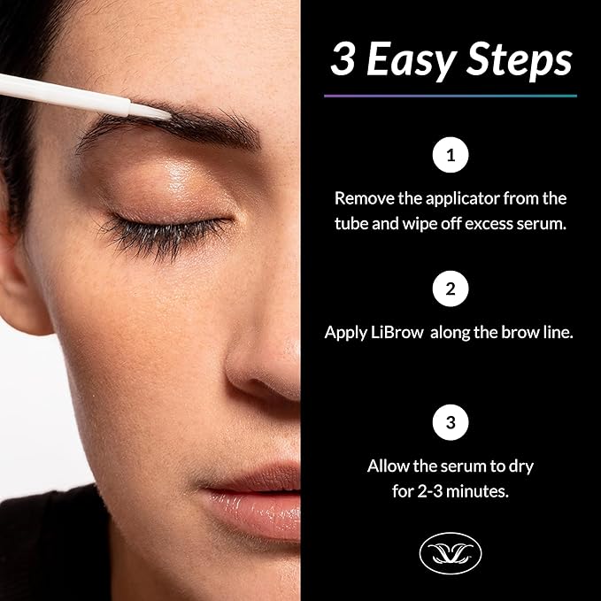 LiBrow® Purified Eyebrow Physician-Formulated Serum XL for Fuller & Thicker Looking Eyebrows | Natural Eyebrow Enhancer Safe for Sensitive Skin | 6-Month Supply (6ml)