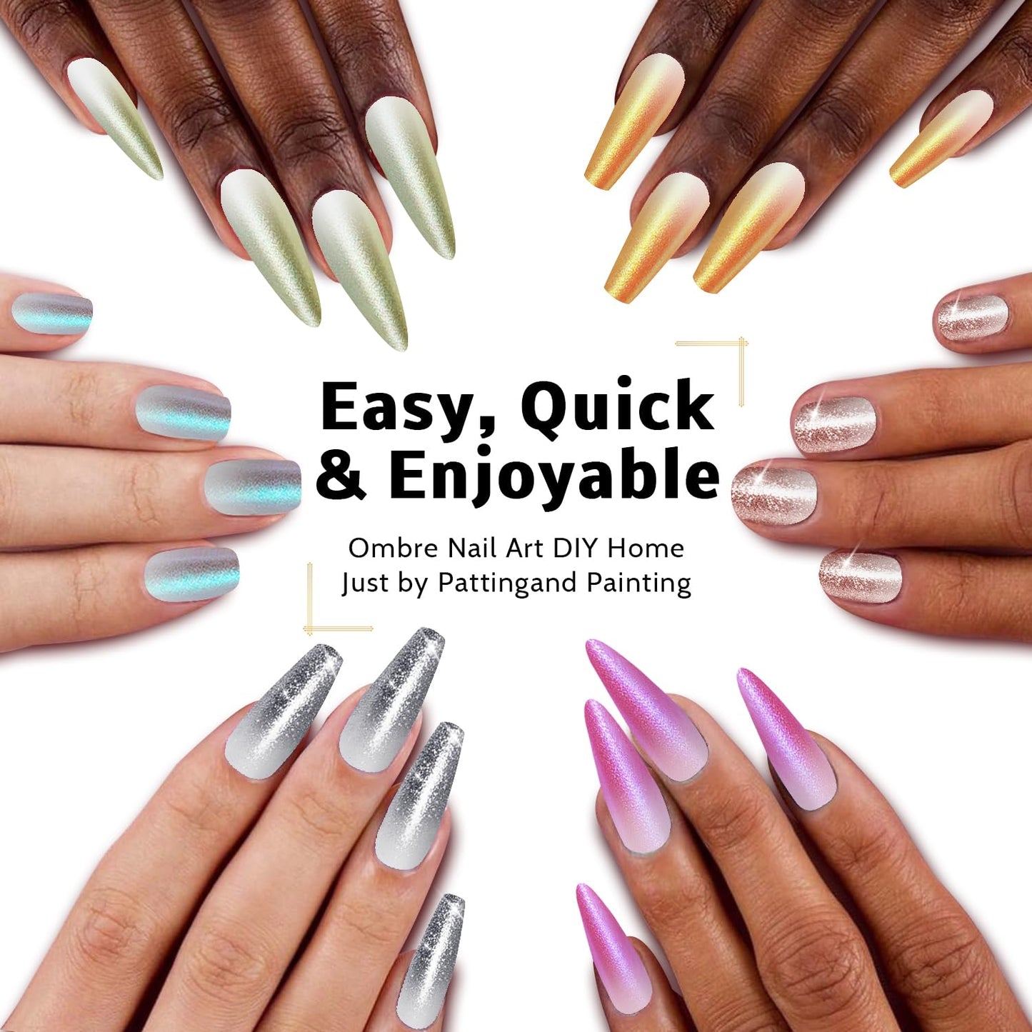 Sponge Pat Paint Nail Gel, Ombre Nails Gradient Gel Nail Blush Blooming Aura Nails Drawing Stripper Floral Painting DIY Nail Art, No Wipe, UV/LED Curing (12 Colors B)