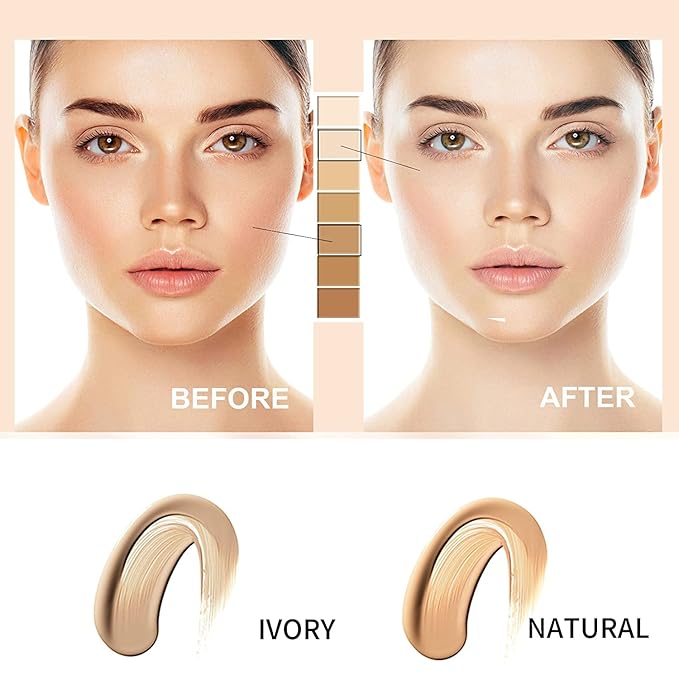 2pcs Skin Tone Adjusting CC Cream SPF 50, New Cosmetics CC Cream, Pre-makeup Primer Moisturizing Skin Concealer Brightening Skin Tone(Natural Color)
