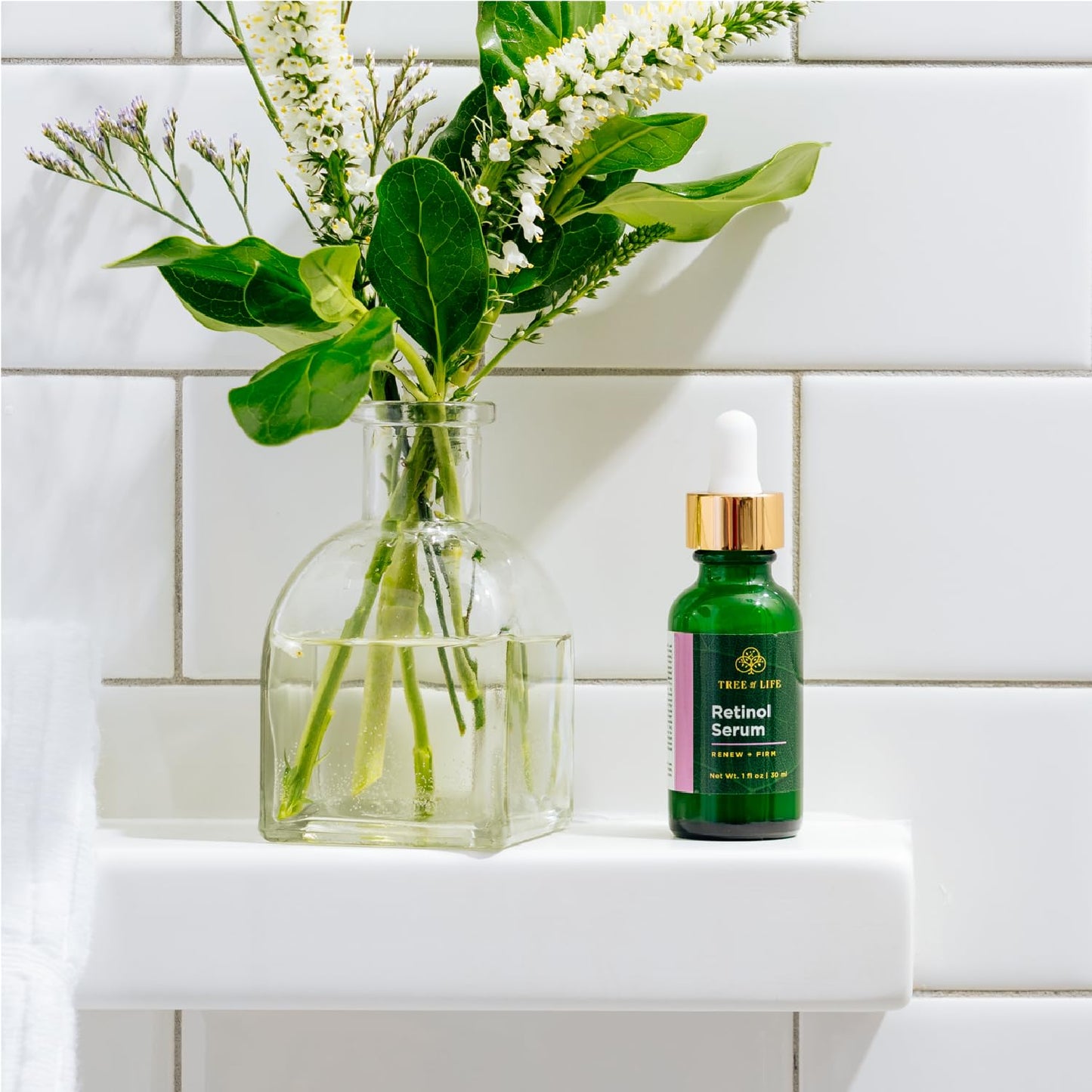 Tree of Life Beauty Retinol Serum, Skin Smoothing Face Oil for Dark and Age Spots and Fine Lines, Facial Serums for Dry and Sensitive Skin Care with Hyaluronic Acid for Soft Skin, 2 Fl Oz (pack of 2)