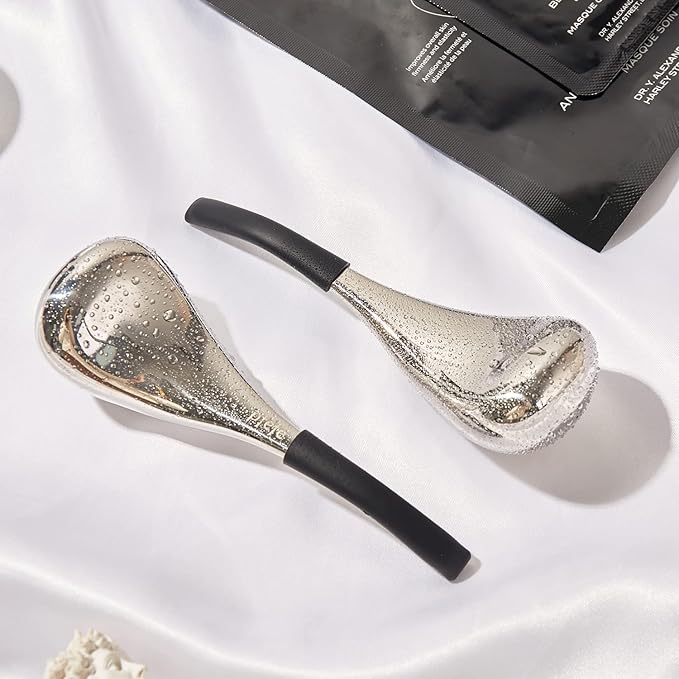 Ice Globes Facial Skin Care Tools for Women Face Eyes, Stainless Steel Face Beauty Cryo Sticks for Girls Ladies, Esthetician Supplies Cooling Spa Globes Cold Roller with Storage Case