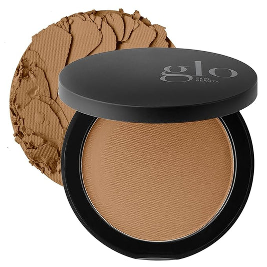 Glo Skin Beauty Pressed Base Powder Foundation Makeup (Chestnut Light) - Flawless Coverage for a Radiant Natural, Second-Skin Finish