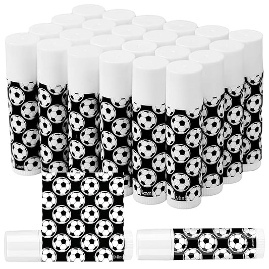 24 Pcs Soccer Lip Balm Soccer Team Gifts Soccer Party Favors Soccer Lip Balm Gift for Soccer Team Soccer Party Guest Supplies