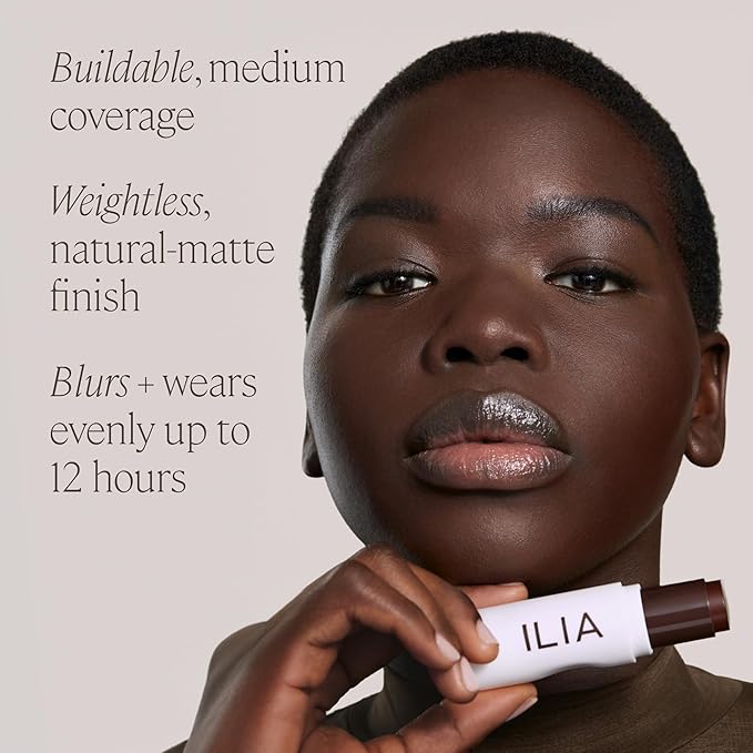 ILIA - Skin Rewind Complexion Stick - Foundation + Concealer + Skincare | Non-Toxic, Vegan, Cruelty-Free, Clean Makeup (19W - Beech, 0.35 oz | 10 g)