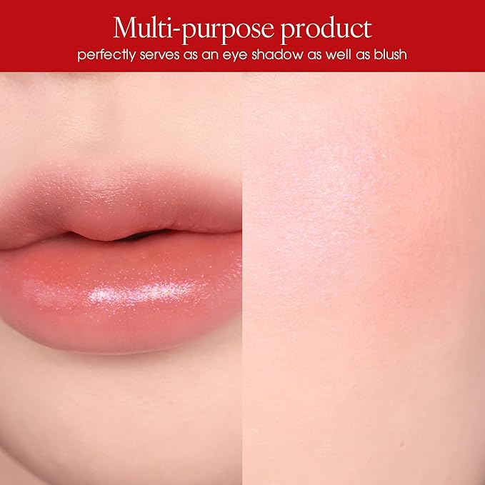 PLAT LIPS 931 CRAZY PERSIMMON, Lip & Cheek, Lightweight, Naturally Dewy+ Glowy Finish, Blendable & Buildable Formula (1.2g, 0.003 oz.)