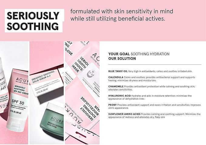 Acure Seriously Soothing Under Eye Hydrogels, 100% Vegan, For Dry to Sensitive Skin, Blue Tansy & Arnica - Soothes & Minimizes Dark Circles, Two Single Use, 0.24 Fl Oz