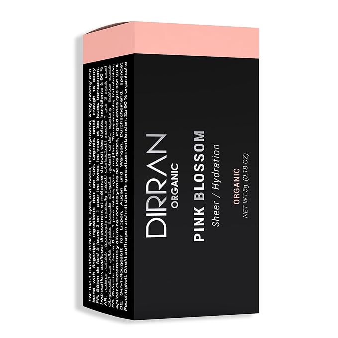 3 in 1 Natural Ingredient 90% Organic Blusher Stick For Lips, Eyes, & Cheeks, Hydration And Natural Beauty Apply directly And Blend With Fingertips, Small Enough to Carry (PINK BLOSSOM)