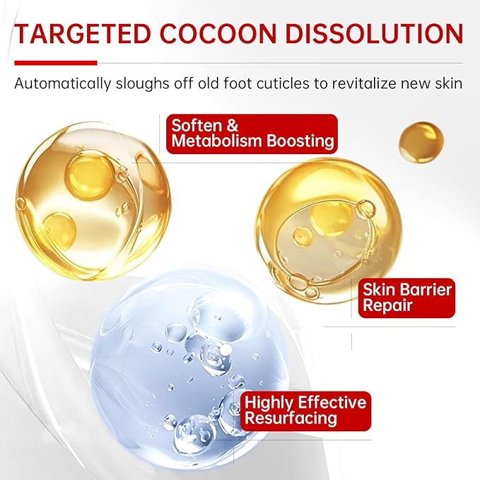 3 Pack Foot Peeling Mask, Hydrating Exfoliating Foot Mask for Dry Cracked Feet, Callus Remover & Cracked Heel Repair & Foot Care