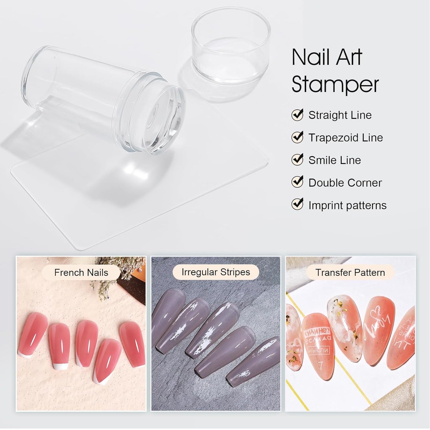 8 Colors Nail Stamping Polish Gels +5Pcs Stamp Print Templates+A set of Stamper with Scraper, Stamping Nail Polish Art Set Manicure Gift Collection