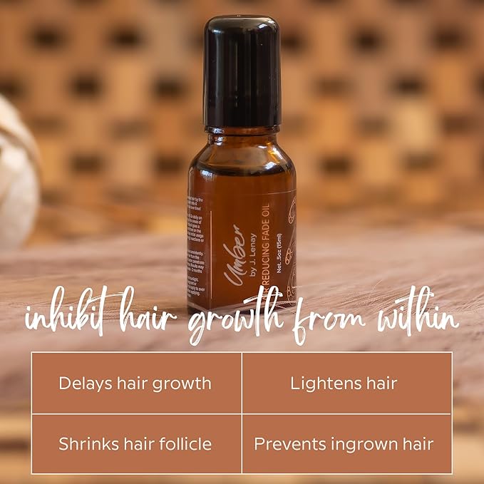 Hair Reducing Fade Oil - Sentive Strength (For sentive skin) Hair Growth Minimizer, Slow Down Facial Hair Growth for Women & Men, Hair Inhibitor Serum, Moisturizing & Soothing, 15ml