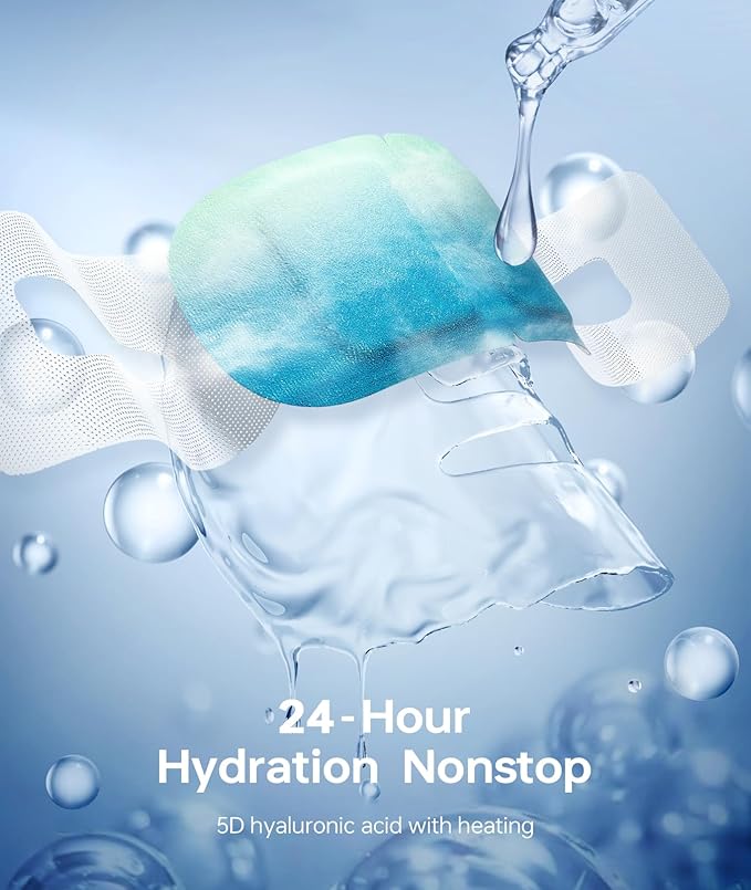 Hyaluronic Acid Self Heating Warm Compress for Eyes, Heated Eye Mask for Fast Relief of Dry Eyes, 7 Pack Steam Eye Mask, Moisturizing & Highly Effective Steam Eye Mask