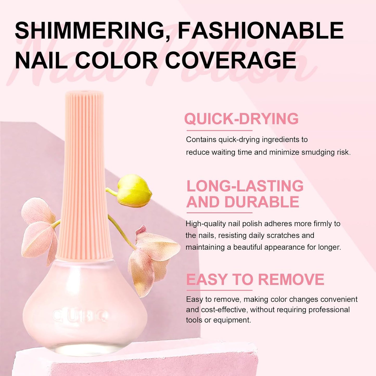 Major Dijit Light Pink Quick Dry Regular Nail Polish - Nail Art Lacquer, 0.41 Fl Oz