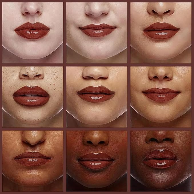 Hydrating Lip Glow Oil, Moisturizing Plumper Lip Gloss, Transparent Plumping Balm, Tinted Balm Care 0.2 OZ - 020 MAHOGANY