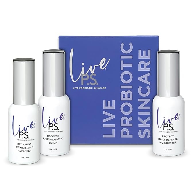 3-Step Skin Care Kit – Face Cleanser, Probiotic Serum & Moisturizer – Ultimate Recipe for Balanced, Glowing, Hydrated Skin – Perfect for All Skin Types – Travel Size – Vegan & Cruelty-Free