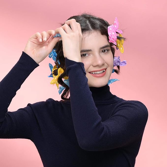 Aimin Hair Heatless Curlers, Soft Hair Curlers To Sleep In, Overnight Heatless Curls For Long Hair, No Heat Foam Curlers, Satin Sponge Rollers For Hair (30 pcs, light colour) …