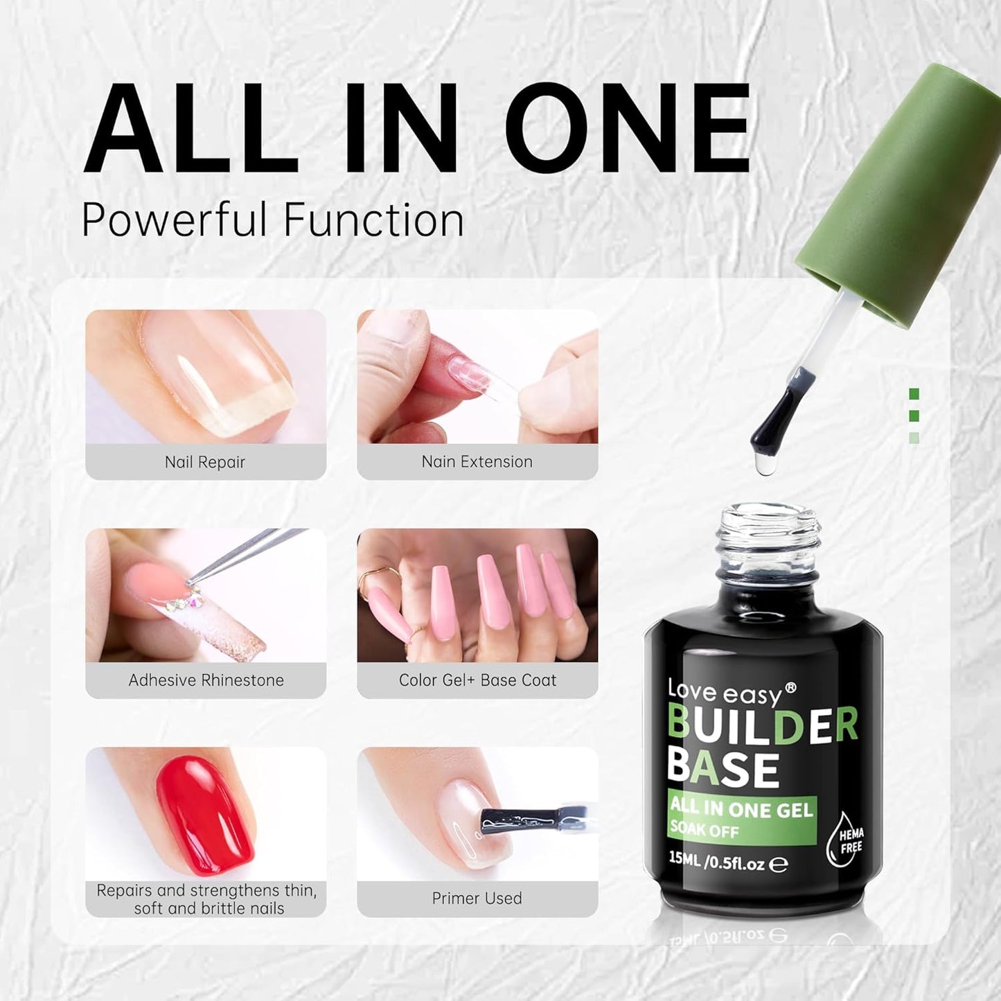 Salon-Grade Mocha Builder Gel - Hypoallergenic Strong Base Coat | Long-Lasting Adhesion (30+ Days) for Professional Nails Gift for Women