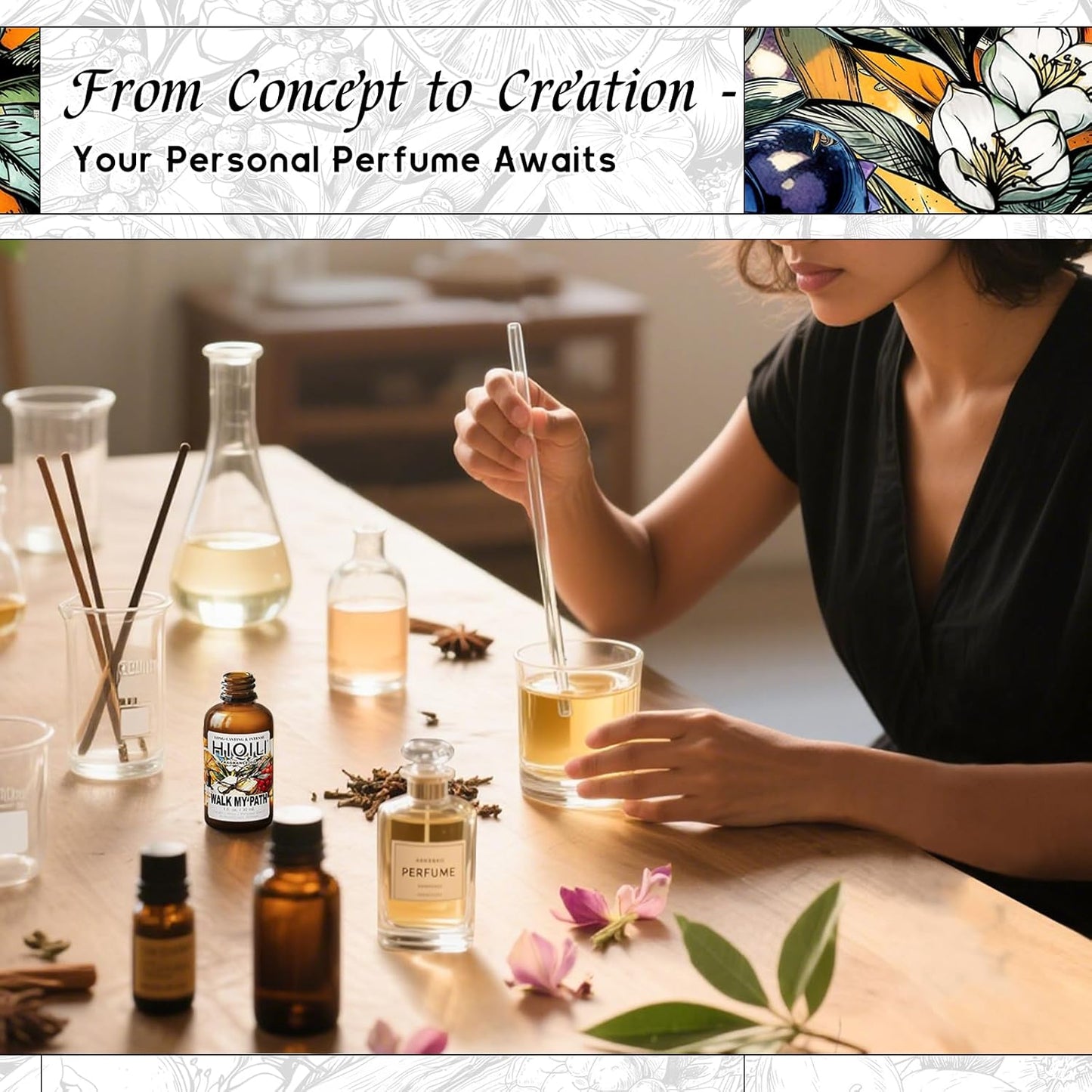 HIQILI Walk My Path Fragrance Oil for Home Diffuser, Inspired by Gi.o M.Way, Scented Soap, Candle Making, DIY Body Lotion & Scrub - 1 Fl Oz