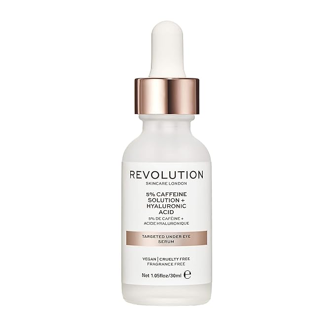 Revolution Skincare Targeted Under Eye Serum - 5% Caffeine, Clears Blemishes, Exfoliates the Skin and Reduces Blackheads, Vegan & Cruelty Free, 250ml