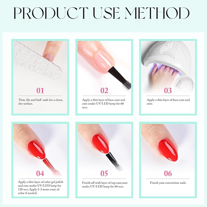 Double Rhythm 0.50 OZ Translucent Gel Polish Same Color Same Bottle Sheer Pastel Neutral Natural Milky 15 ML Jelly UV Nail Art DIY at Home (Cherry Rose-A1046)