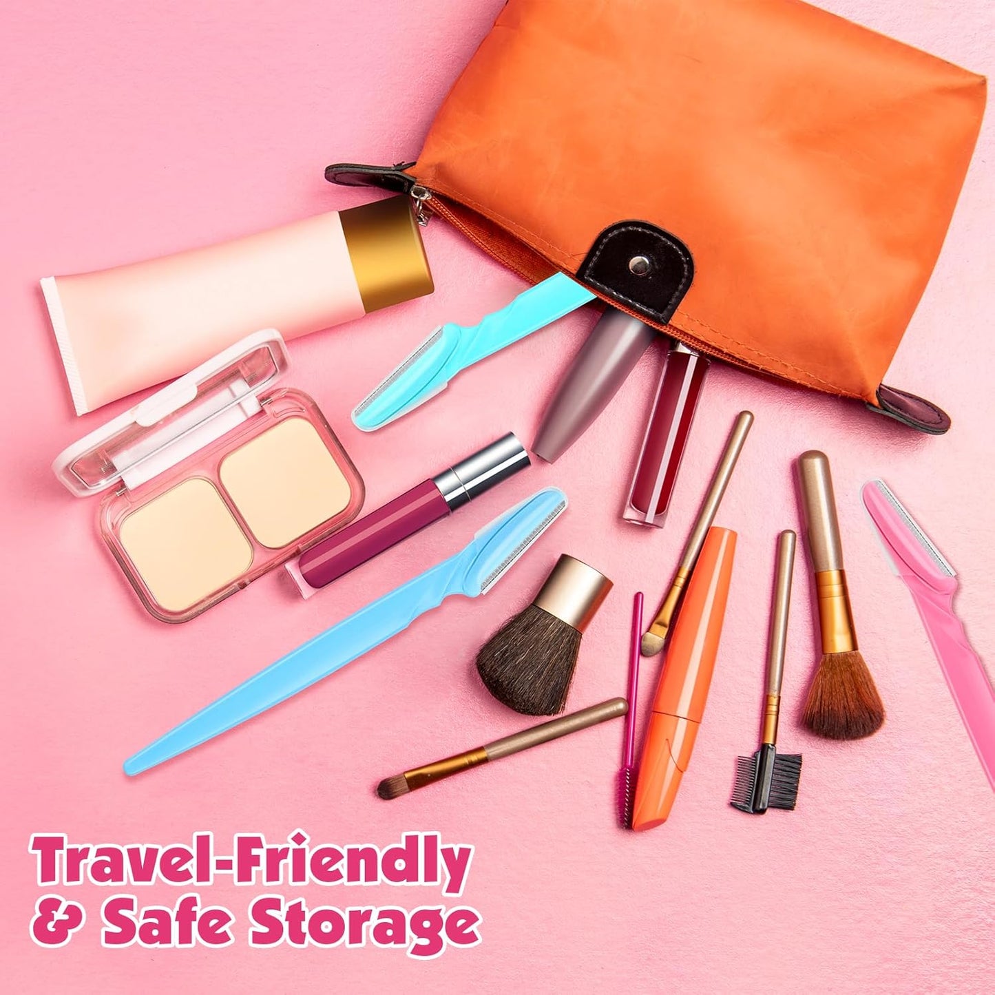 100 Pcs Eyebrow and Face Razors for Women and Men, Multi-Color Facial Shavers with Protective Covers, Safe for Beginners