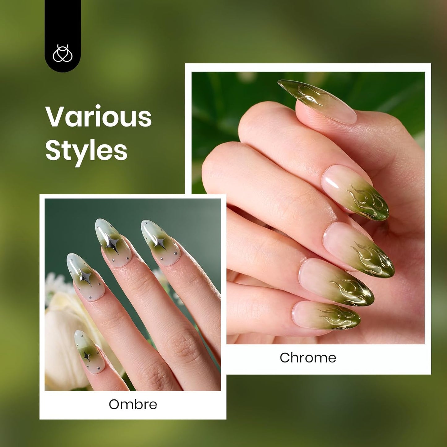 Beetles Green Gel Nail Polish - 15ml Olive Green Natural Jelly Gel Polish Fall Color Sheer Translucent Effect Soak Off UV Nail Art DIY Manicure Gift for Women