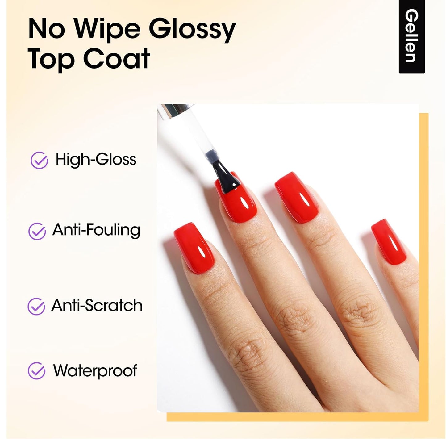 GELLEN 18 ml Glossy Top Coat Gel, Base Coat Gel & Cuticle Oil