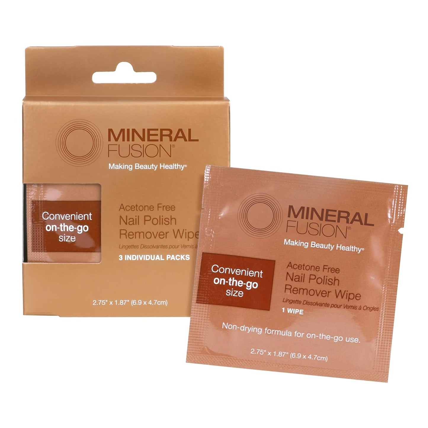 Mineral Fusion Nail Polish Remover, Acetone-Free & Non Drying for Regular & Shellac Nail Polishes, 6 Ounce