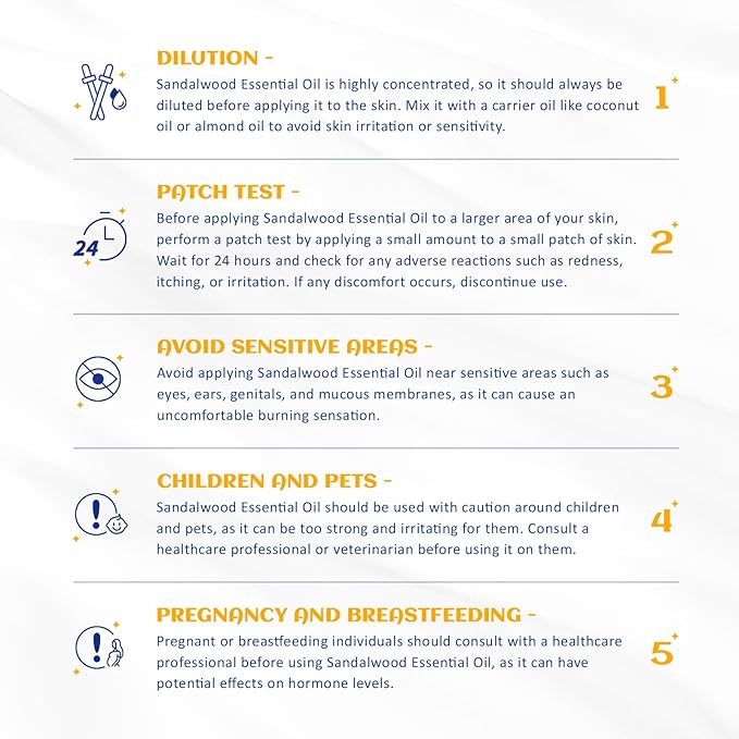 HIQILI Sandalwood Essential Oils, Long-Lasting Scent for Perfume, Diffuser, Soap Making & Candle- 3.38 Fl Oz