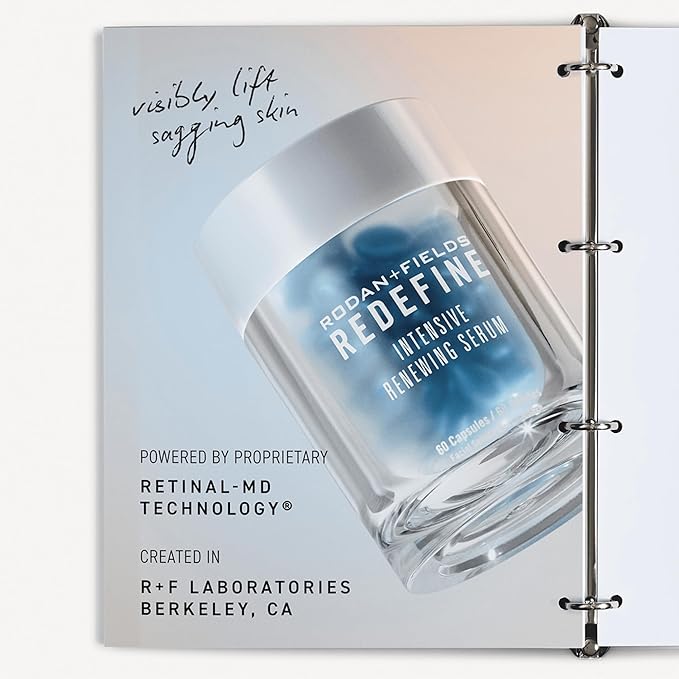 Rodan + Fields Redefine Intensive Renewing Serum | 60 Capsules | Retinol Night Serum for Skincare | Vitamin A | Reduces Appearance of Fine Lines