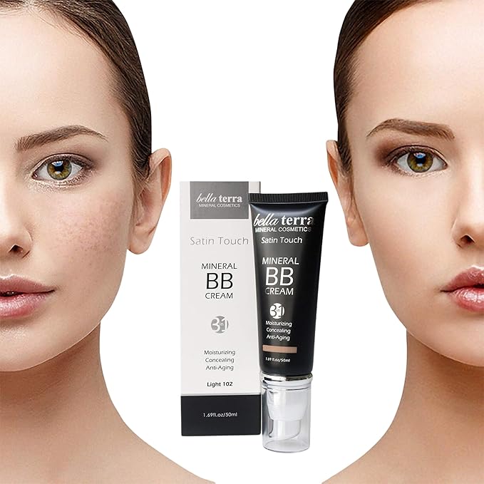 Bellaterra Cosmetics BB Cream - Tinted Moisturizer, Mineral Foundation Makeup, Fair 101 | Skin Perfector, 1.69 oz