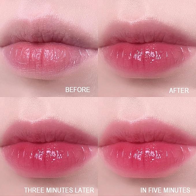 Heart Shaped Dual-use Deformable Lip Balm Stick - Honey, Peach. Repair, Keep Lips Moisturized,pink gift box，Gifts