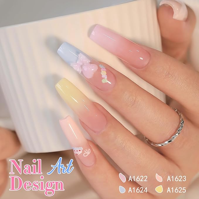 Double Rhythm 0.50 OZ Translucent Gel Polish Same Color Same Bottle Sheer Pastel Neutral Natural Milky 15 ML Jelly UV Nail Art DIY at Home (Pink-A1623)