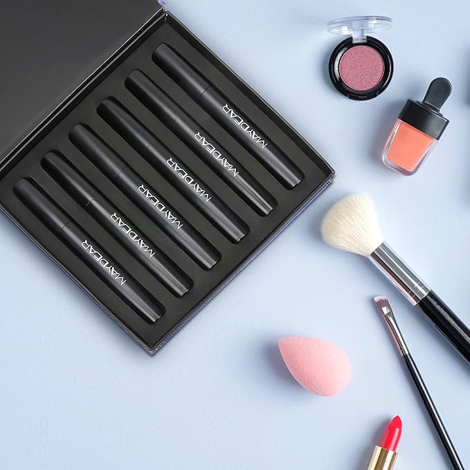 Maydear Waterproof Colored Mascara Set – Long-Lasting, Cruelty-Free, Vegan Eye Makeup for Women (6 Colors)