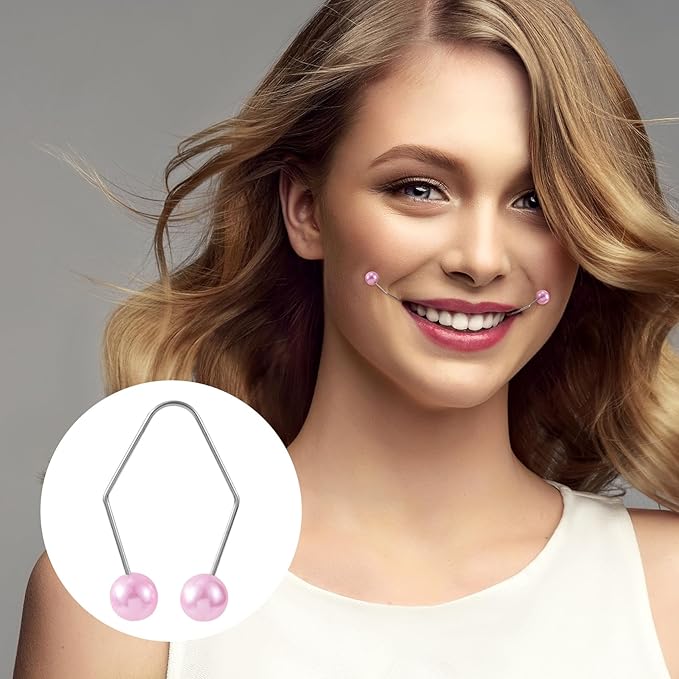 4pcs Pink White Natural Dimple Maker Beautiful Smile Facial Muscle Dimple for Cheeks